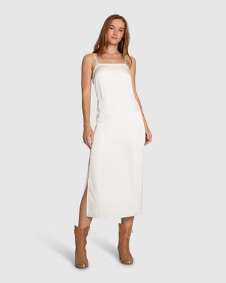 Belle & Bloom Smoke and Mirror Midi Slip Dress