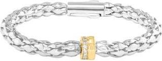 Effy 14K Gold & Sterling Silver Diamond Rondelle Chain Bracelet at Nordstrom Rack, Size 7.5