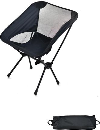 No Brand Silla Plegable Transpirable Para Camping Y Barbacoa Al Aire Libre (negra)