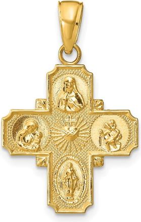 Diamond2Deal 10k Yellow Gold 4-Way Medal Pendant