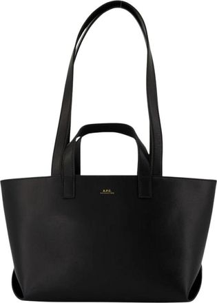 A.P.C. Le Drummer Smooth Leather Tote - Dames - Shoppers - Zwart - ONE Size - Katoen - Tassen