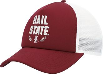 adidas Mens adidas Maroon Mississippi State Bulldogs Phrase Foam Front Trucker Adjustable Hat at Nordstrom