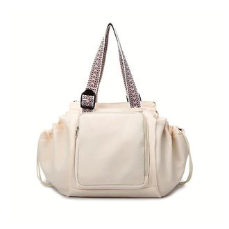 Generic Large Capacity Travel Backpack Storage Bag Outdoor Camping Shopping Crossbody(A-Beige bag)