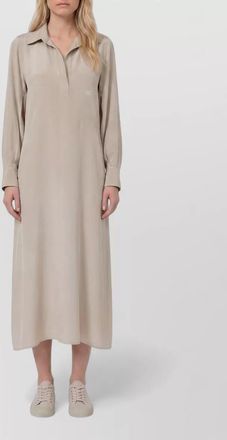 Max Mara silk polo midi dress