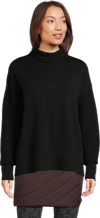 Smartwool Edgewood Cowl Neck Sweater Womens Sweatshirt Black : XS, Nylon/Polyester/Wool