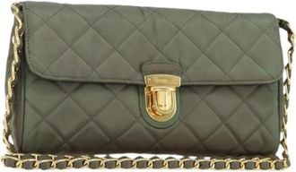Prada Pre-owned Cross Body Bags, female, Green, Size: ONE SIZE Pre-owned Vintage Nylon Cross Body Bag