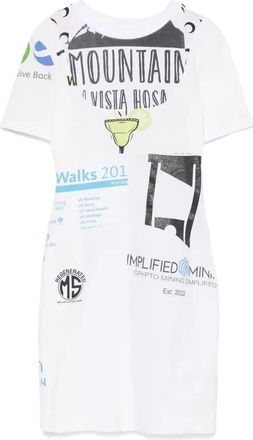 Marine Serre Printed Mini Dress - Womens - Cotton/Recycled Elastane/Recycled Polyamide