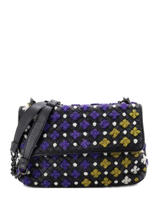 Bottega Veneta Olimpia Embroidered Intrecciato Nappa Small crossbody bag - women - Calf Leather - One Size - Black