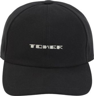 Rick Owens Geborduurd Logo Pet - Heren - Accessoires - Zwart - Maat: M Katoen