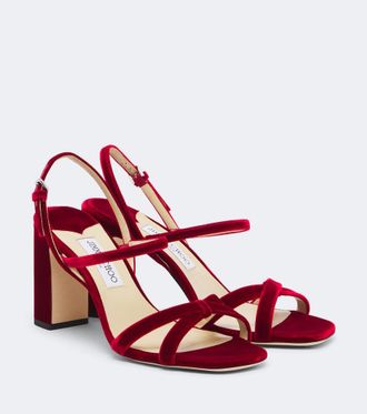 Jimmy Choo London Sandalias Elsy de terciopelo