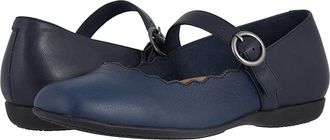Trotters Sugar Womens Flat Shoes Navy : 10.5 WW (EE), Leather
