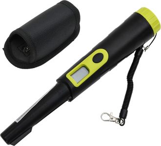 vidaXL Puntero Detector De Metales Con Pantalla Lcd Negro Y Amarillo Vidaxl