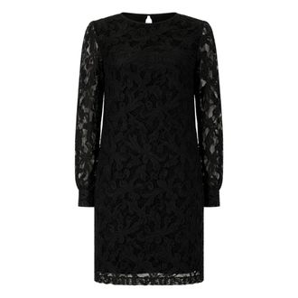 Max Mara Party Dresses, female, Black, Size: M Short Lace Tunic Dress