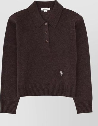 Sporty & Rich cashmere polo jumper