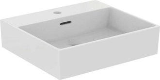 Ideal Lavabo Extra 500x450x150mm Blanco 1 Orificio Para Grifer&iacute;a, Con Rebosadero Standard