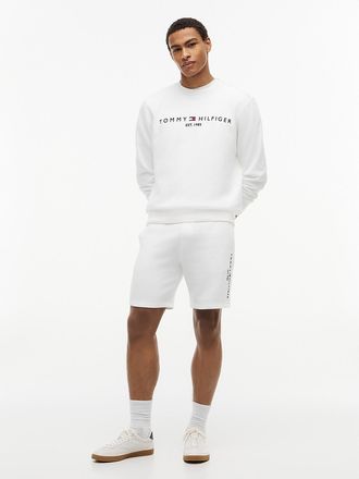 Tommy Hilfiger Mens Embroidered Tommy Logo Sweatshort - Fresh White - XXXL