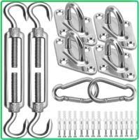 OEM Kit De Fijaci&oacute;n Para Toldos M6 (40 Piezas). Incluye Tornillos Y Herrajes De Acero Inoxidable 304 Para Toldos De Jard&iacute;n Triangulares Y Cuadrados