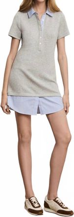 Veronica Beard Kenwood Mixed Media Dress In Grey