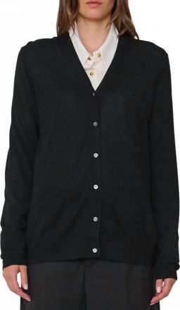 WE-AR4 Daisy Long Sleeve Cardigan In Black