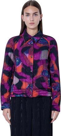 Dries Van Noten Doorgestikt jack met knoopsluiting - Dames - Jassen - Veelkleurig - Maat: XS Katoen