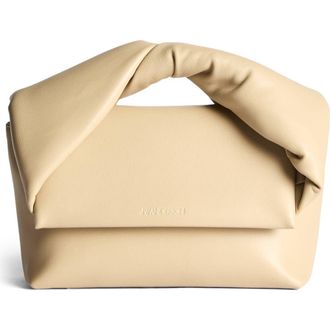 J.W.Anderson Midi Twister Leather Handbag in Taupe at Nordstrom