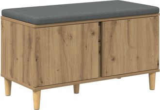 vidaXL Banco Para Zapatos Con Coj&iacute;n Roble Artisan 80 X 38 X 46 Cm Vidaxl