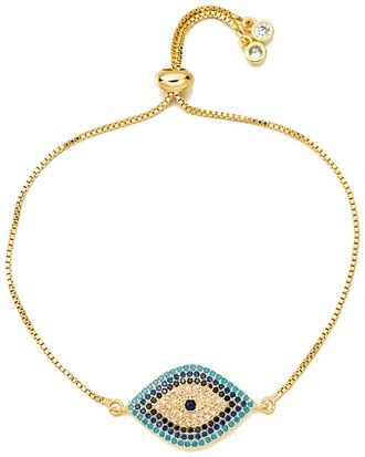 Eyecandy LA Eye Candy La 18K Plated Cz Isabella Adjustable Bracelet