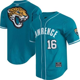 Pro Standard Mens Pro Standard Trevor Lawrence Teal Jacksonville Jaguars Mesh Button-Up Baseball Jersey at Nordstrom, Size X-Large