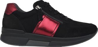 Gabor Rollende Sneaker Zwart/Rood - Dames - Sneakers - Zwart - 40 1/2 EU - Schoenen