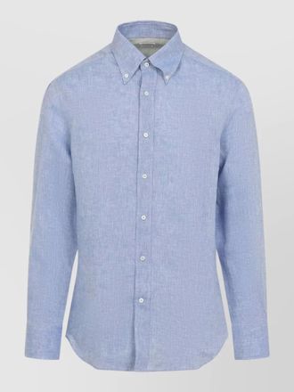 Brunello Cucinelli linen shirt button down collar long sleeves