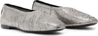 AllSaints Hailee Flat in Gunmetal Grey at Nordstrom, Size 11