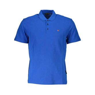 Napapijri Tops, Heren, Blauw, XL, Katoen, Blauw Katoenen Polo Shirt Klassiek Ontwerp