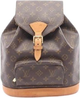 Louis Vuitton Pre-owned Backpacks, female, Brown, Size: ONE SIZE Pre-owned Montsouris MM Backpack