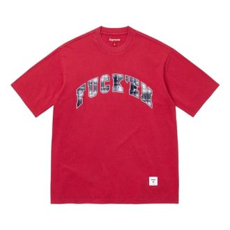 SUPREME SS26 Fuck Em Plaid S/S T-Shirt Red SUP-SS26-194-RED
