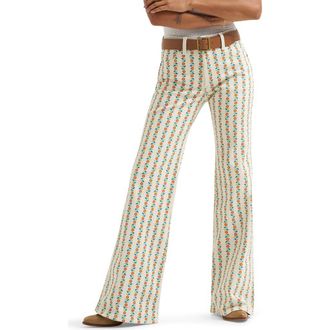 Wrangler Western Wide Leg Jeans in Folksy Floral at Nordstrom, Size 26