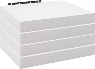 Woltu Woltu Estanteria Pared Estante Flotante Juego De 4 Estante Pared De Madera De Mdf Para Sal&oacute;n Cocina Pasillo Blanco I