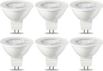 OEM Confezione Da 6 Lampadine Led Gu5.3 Mr16 Da 5w, Luce Bianca Calda, Non Dimmerabili, 220v [classe Energetica G]