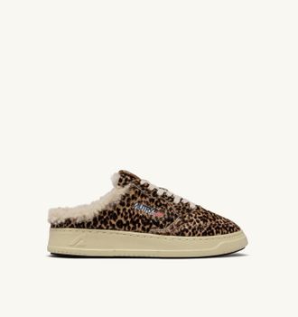 Autry SNEAKERS MEDALIST MULE EFFETTO CAVALLINO LEOPARD E SHEARLING