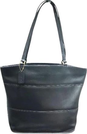 Coach Pre-owned Tote Bags, female, Black, Size: ONE SIZE Pre-owned Leather Tote Bag 9094