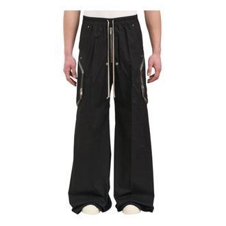 Rick Owens Wide Trousers, male, Black, Size: S Heizer Belas Pants