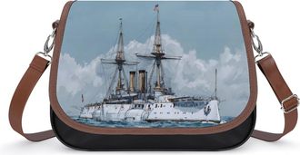 Generic USS Warship Fashion Womens Crossbody Bags Novelty Handbag Shoulder Bag Purse