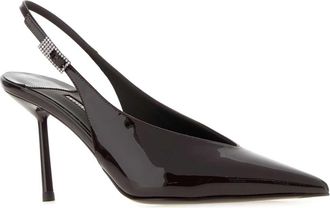Le Silla Womens Clivage Slingback Heel Black Leather