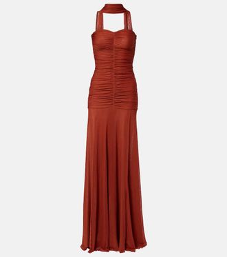Bananhot Ross ruched jersey maxi dress