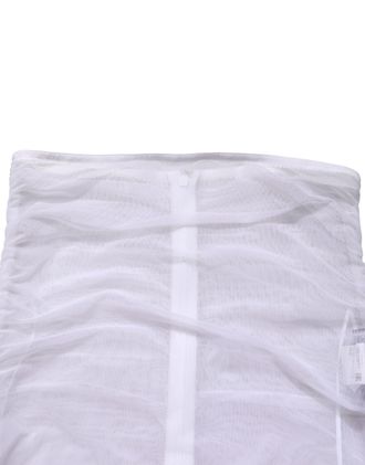 Dolce & Gabbana Sheer Nylon Stretch Sheath Dress - White