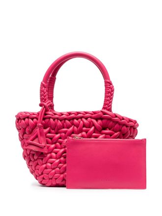 Alanui Borsa tote piccola intrecciata - Rosa