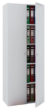 VCM Vcm - Armario De Oficina Con 5 Compartimentos Armario De Archivo Moderno Con Puertas Giratorias Dimensiones Aprox. An. 70 X Al. 178 X P. 40 Cm - Vando