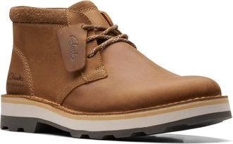 Clarks Corston DB Waterproof, Brown Leather Waterproof, 11