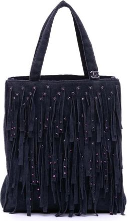 Chanel Pre-owned Fringe Tote Bag - Dames - Vintage Shopper - Paars - ONE Size - Vintage