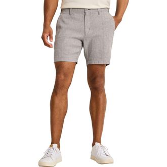 Tommy Bahama Beach Coast 7-Inch Flat Front Linen & Cotton Shorts in Bala Shark at Nordstrom, Size 35