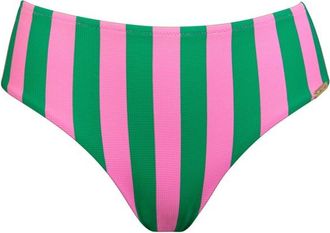 Watercult Stripe Energy Bikini Bottoms No. 263 Bikini-Bottom f&uuml;r Damen | rosa/gr&uuml;n